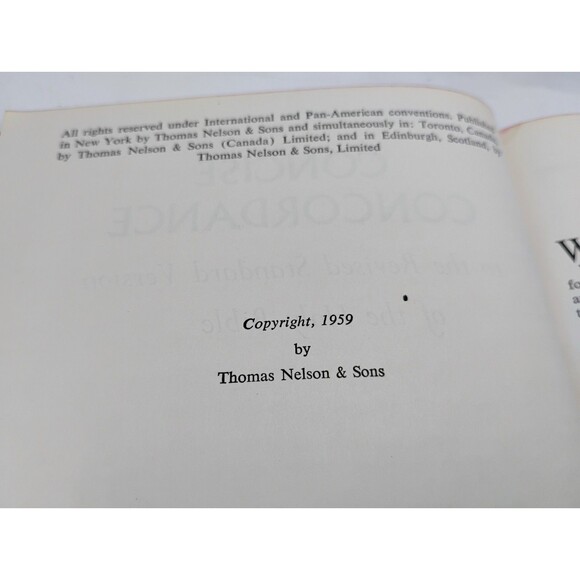 Vintage Concise Concordance Revised Standard Version 1959 Holy Bible Reference - Picture 6 of 11